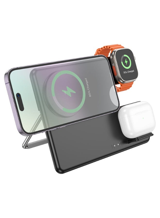 Hoco Wireless charger “CQ1 Geek” folding 3-in-1 magnetic - Image 2