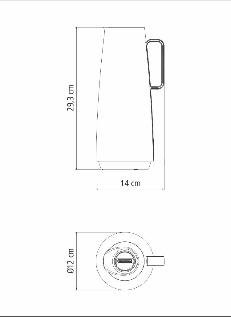 TRAMONTINA Since 1911,Made in Brazil- Exata Green Plastic Thermal Flask with 1 Liter Glass Liner  - Image 3