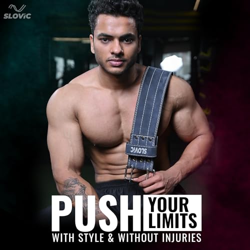 Slovic Gym Belt for Weight Lifting [X-Large] | Powerlifting & Deadlift Belt for Heavy Workout | Gym Belts for Men & Women | Back Support for Weightlifting | Gym Accessories for Workout - Image 2