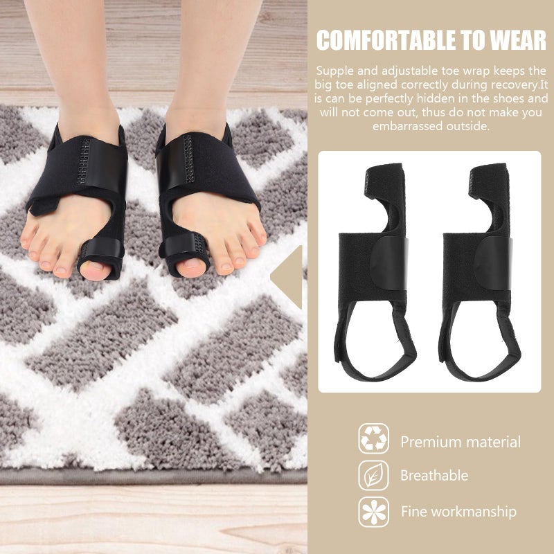 Adjustable Toe Separator Bunion Splint 2pcs Set For Overlapping Toe Support Men Women - Image 5
