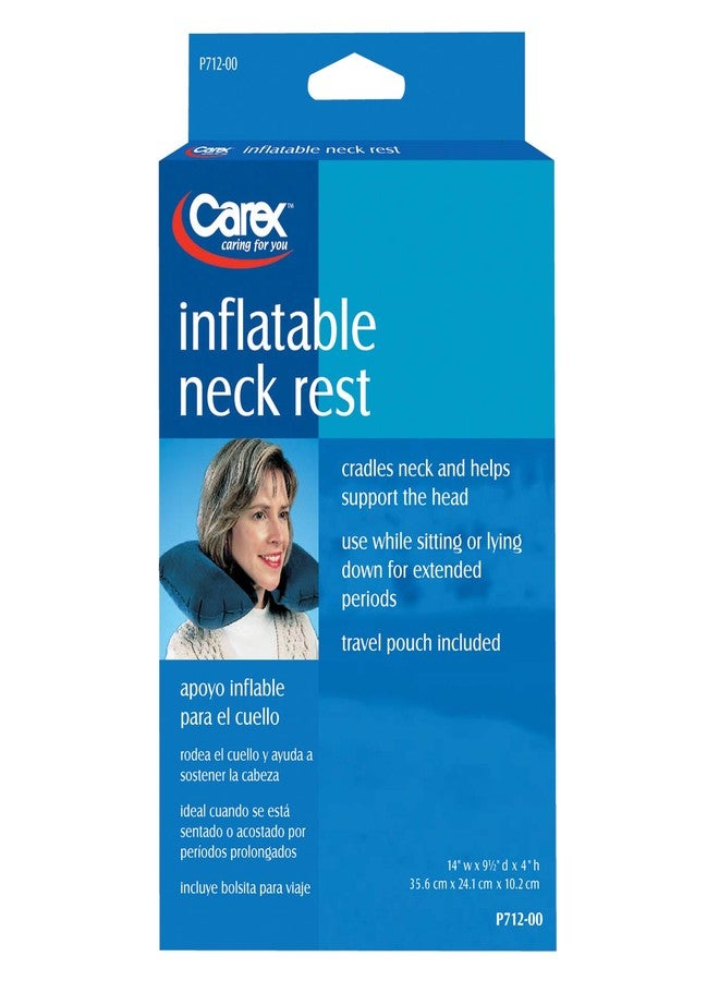 Carex Inflatable Travel Pillow - Inflatable Airplane Pillow and Neck Pillow - Folds Flat for Traveling - Image 4