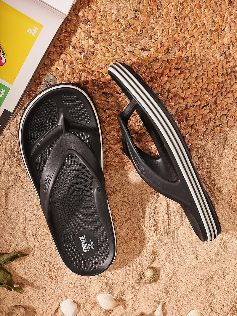 Neoz Ultra Soft Women's Slippers with Cushion FootBed for Adult | Comfortable & Light Weight| Stylish & Anti-Skid| Waterproof & Everyday Flip Flops for Ladies/Girls, W-COOLZ-51-NERO_8 - Image 2