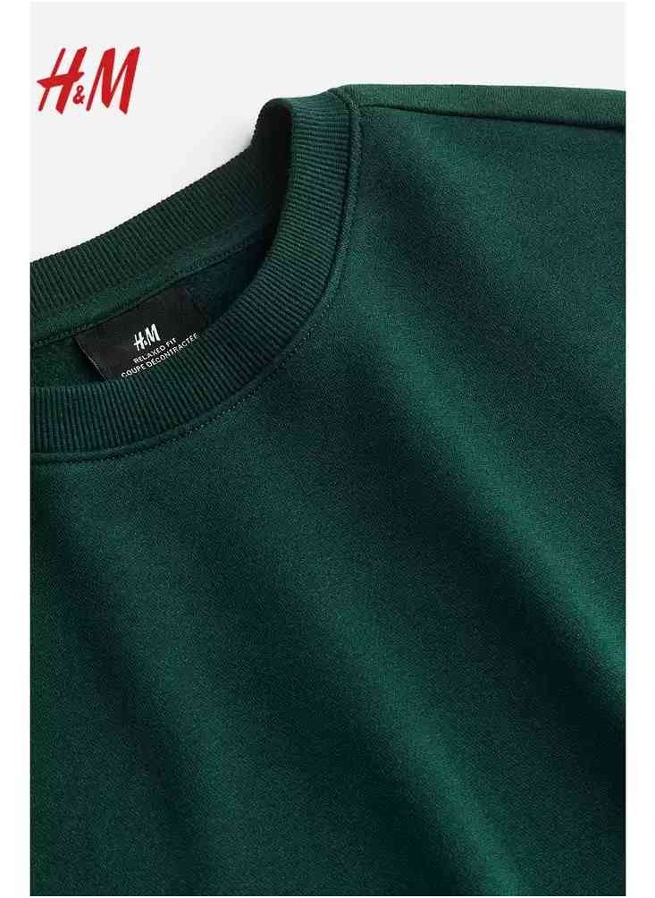 H and M - HM New Fashionable Casual Round Neck Loose American Long Sleeved Sweatshirt - Image 1