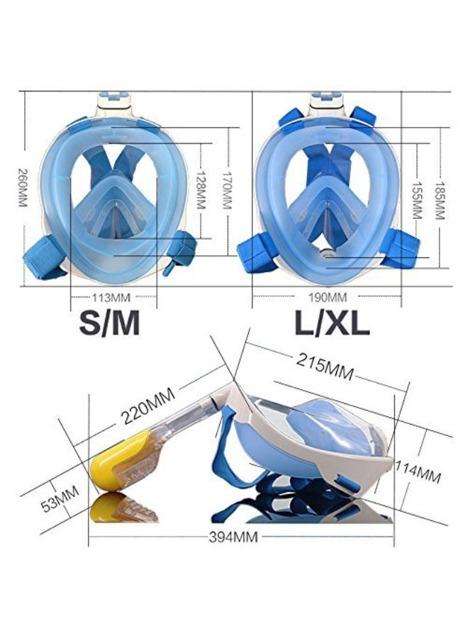 Generic eWINNER Panoramic Full Face Snorkeling Mask Compatible with Action Camera underwater Dry Snorkel Mask Easy Breathing&Anti-skid Ring Earplug for Kids adult - Image 5