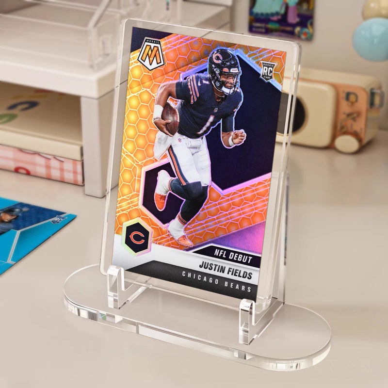 tutata Acrylic Trading Card Display Stand, 10 Pack Clear Card Stands, Card Stands for Sports Cards, Sports Card Holder, PSA Graded Card Display - Image 5