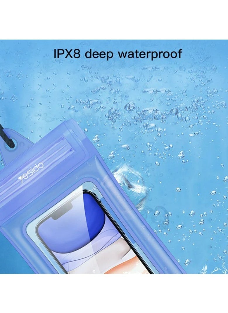 Yesido WB11 High-Quality Beach IPX8 20M Waterproof Mobile Phone Bag Cover – Waterproof Phone Pouch for Swimming, Boating, Fishing, Travel, and Outdoor Activities – Full Protection, Transparent, Universal Fit for iPhone, Samsung, and More  - Image 4