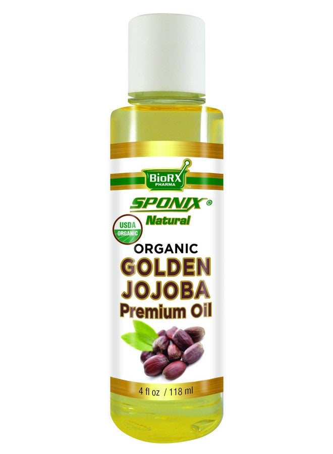 Best Jojoba Oil - Top 100% Pure Jojoba Oil for Skincare and Haircare - Premium Grade USDA Organic - 4 oz by Sponix