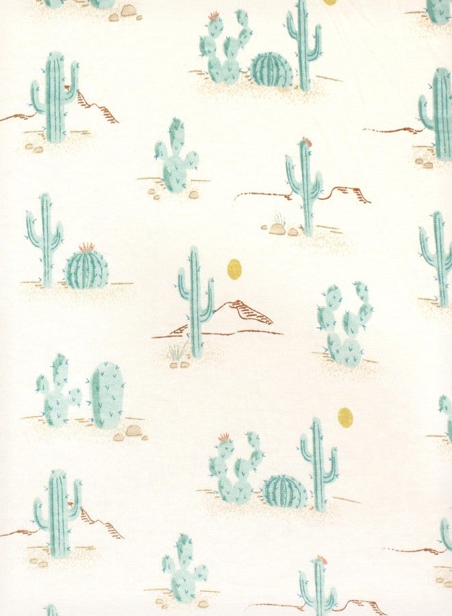 Hudson Baby Unisex Baby Cotton Fitted Crib Sheet, Desert Cactus, One Size - Image 2