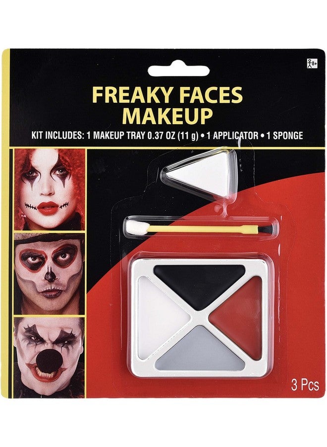 Freaky Faces Makeup Kit1 Countincludes Makeup Tray Applicator & Spongecomplete Spooky Makeup Tray Easyapply Applicator & Soft Sponge For Perfect Scary Look