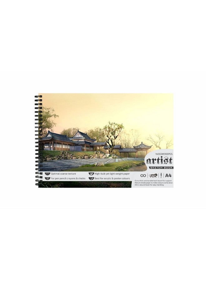 Variety Canvas 50 Sheet A4 Sketchbook Set | Top Spiral-Bound Sketchpad for Artists | Sketching and Drawing Acid Free Paper, for Doodling | Artist Oxfort Sketch Book (A) - Image 1