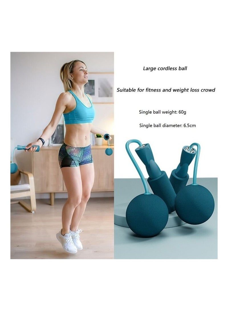 Cordless Jump Rope With Heavy Balls Sports Fitness Training Bodybuilding Exercise Rapid Speed Skipping Rope Home Gym Equipment - Image 1