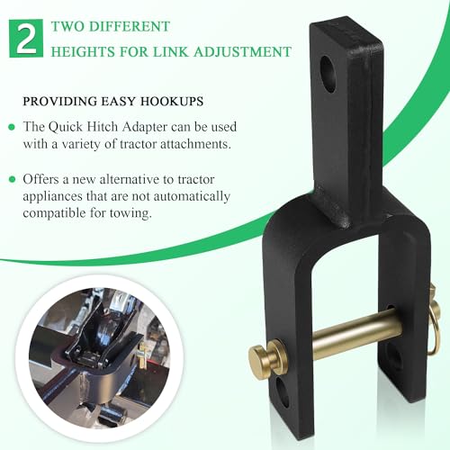 Yoursme Versatile Quick Hitch Adapter Used to Adjust Top Link Bracket Movements Fits for Category 1 3-Point Quick Hitch Tractors - Image 2
