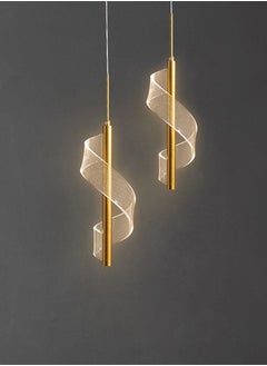 Best Power Elegant Single 7035-1 LED Hanging Lamp chandelier Pendant Lights Indoor Lighting With three lightning levels - Gold  - Image 2