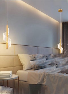 Best Power Elegant Single 7035-1 LED Hanging Lamp chandelier Pendant Lights Indoor Lighting With three lightning levels - Gold  - Image 3