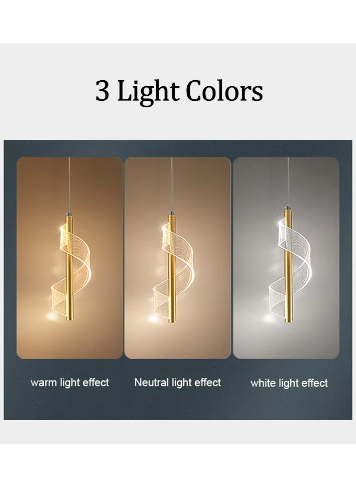 بيست باور مصباح معلق LED مصباح إنارة سقف داخلي 7035-1 LED معلقة مع ثلاثة مستويات إضاءة داخلية - ذهبي  - Image 4