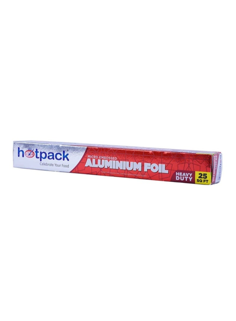 Hotpack Micro Embossed Heavy Duty Aluminium Foil 7.75m*30cm, 25sq.ft, Cooking-Storing-Wrapping - Image 1