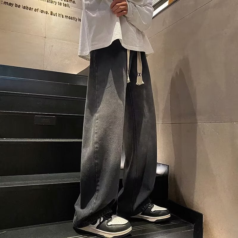 Unisex Classic Denim Jeans Loose Fit Daily Outdoor Wear - Image 3