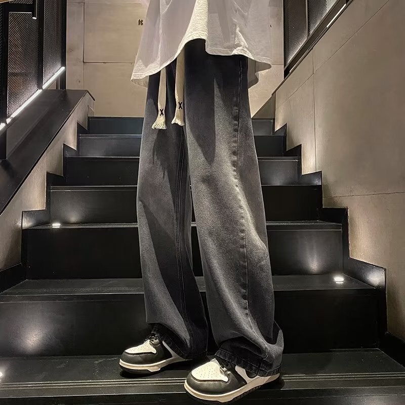Unisex Classic Denim Jeans Loose Fit Daily Outdoor Wear - Image 1