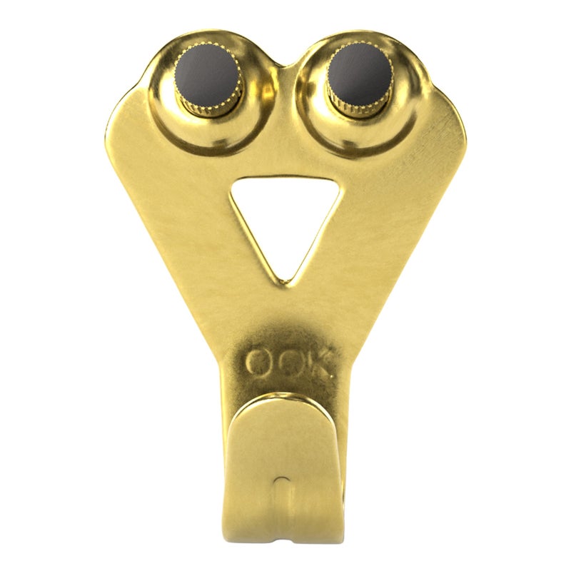 OOK 50025 Professional Picture Hangers Art Hangers Brass Reusable Picture Hooks 50lb 3 set