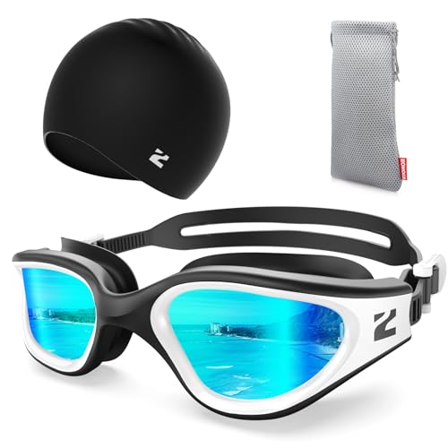 ZIONOR G1 Lite Swim Goggles with Swim Cap Comfortable Anti-fog Swimming Goggles Set for Adult Men Women - Image 1