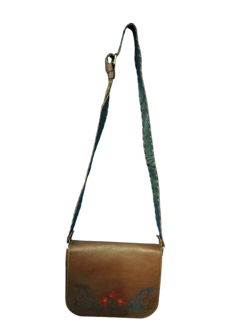 Sheer Fashionable Leather Crossbody Bag - Image 2