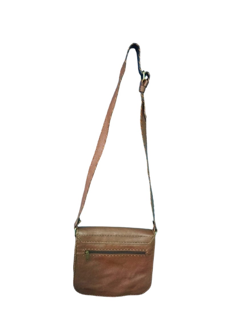 Sheer Fashionable Leather Crossbody Bag - Image 3
