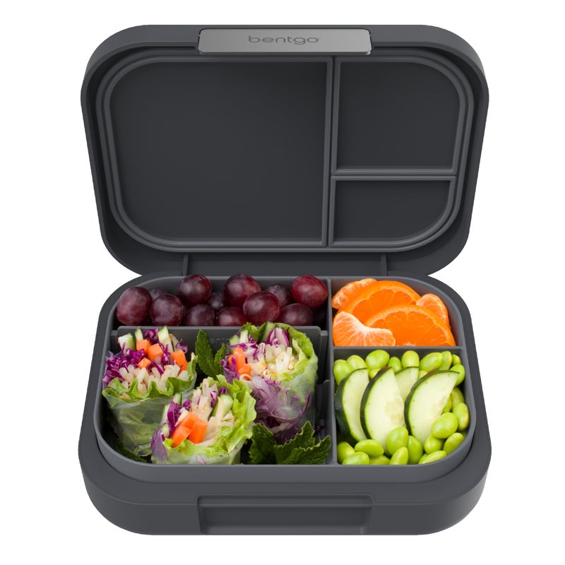 Bentgo Modern - Leak-Resistant Bento Lunch Box For Adults  Teens  & Larger Appetites; Reusable BPA-Free Meal Prep Container with 3 or 4 Compartments  Dishwasher/Microwave Safe; 44oz (Dark Gray) - Image 1