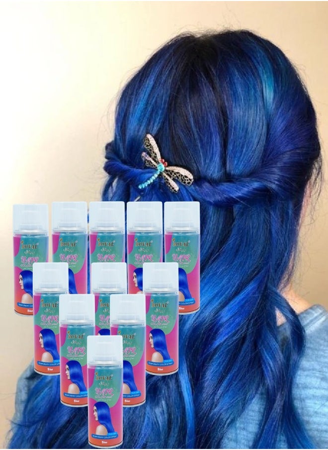 ROVAL 11 Pieces Hair Colour Spray Blue  - Image 1