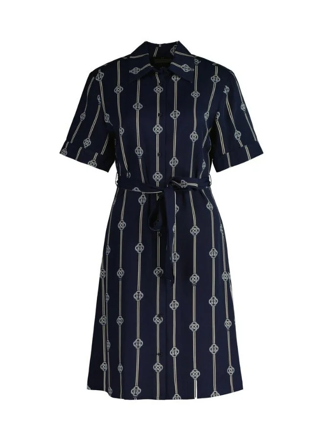 غانت Gant Printed Short Sleeve Shirt Dress