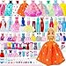 Style Shine 90 Pcs Doll Clothes and Accessories2 Wedding Gowns 2 Evening Dresses 6 Fashion Dresses 4 Set Casual Outfit Top and Pant 2 Swimsuit20 Hanger 10 Shoe 41 Accessories Toys for Girls Kid Gift - Image 2