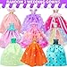 Style Shine 90 Pcs Doll Clothes and Accessories2 Wedding Gowns 2 Evening Dresses 6 Fashion Dresses 4 Set Casual Outfit Top and Pant 2 Swimsuit20 Hanger 10 Shoe 41 Accessories Toys for Girls Kid Gift - Image 4