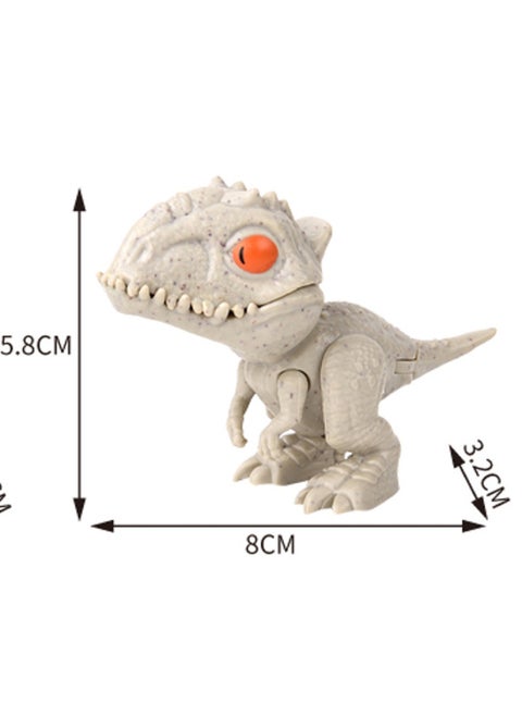 Jurassic Finger-biting Dinosaur Joint Movable Overlord Triangle Raptor Manufacturer Simulation Model Toy-Color:Gray Tyrannosaurus ]