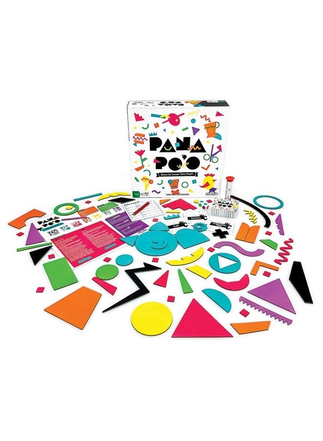 آوتسيت ميديا لعبة Pana Po'O Shape Draw Card واستخدام الأشكال لإنشاء العنصر في دقيقة واحدة مطلوب سرعة! الأعمار 8 فما فوق تحتوي على 70 بطاقة 2 نرد و 84 شكلا حسب البداية - Image 2