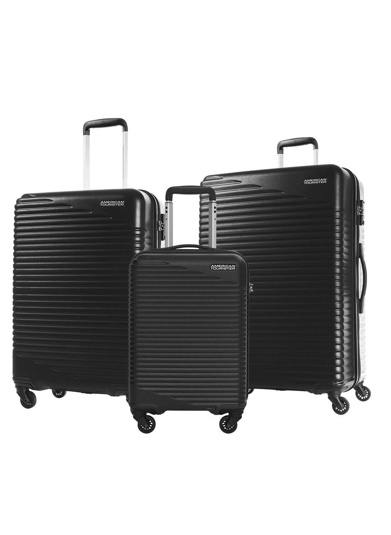 AMERICAN TOURISTER SKYPARK Hard Spinner luggage (SP/55/68/78) 3 pcs set Black With TSA Lock  - Image 1