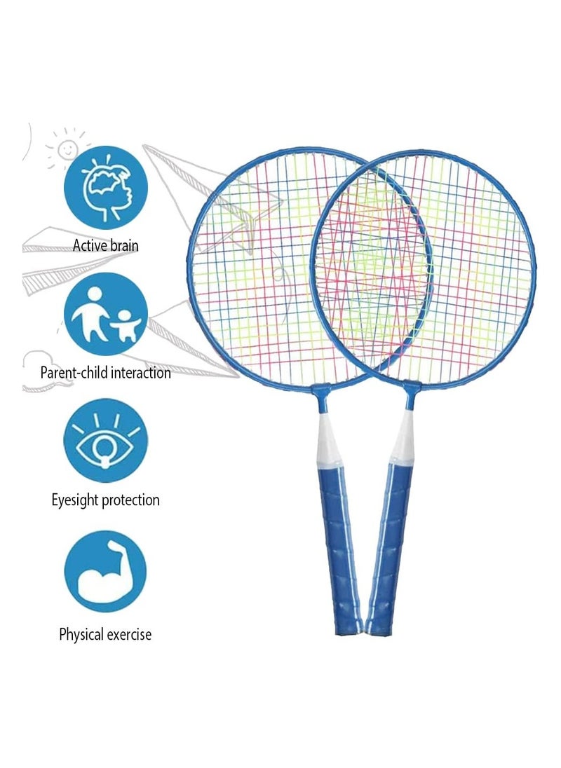 Generic Badminton Rackets for Children,Shuttlecocks Racquet Sports Set w/Lightweight Carrying Bag for Kids Professionals Beginner Players Indoor Outdoor Sport Game  - Image 2