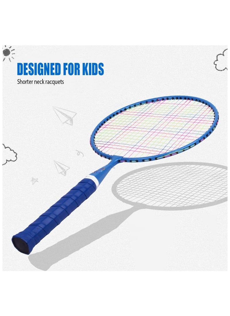 Generic Badminton Rackets for Children,Shuttlecocks Racquet Sports Set w/Lightweight Carrying Bag for Kids Professionals Beginner Players Indoor Outdoor Sport Game  - Image 4