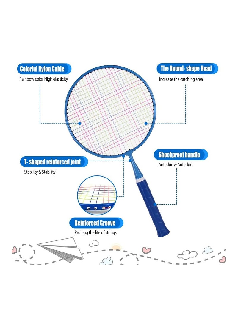 Generic Badminton Rackets for Children,Shuttlecocks Racquet Sports Set w/Lightweight Carrying Bag for Kids Professionals Beginner Players Indoor Outdoor Sport Game  - Image 5
