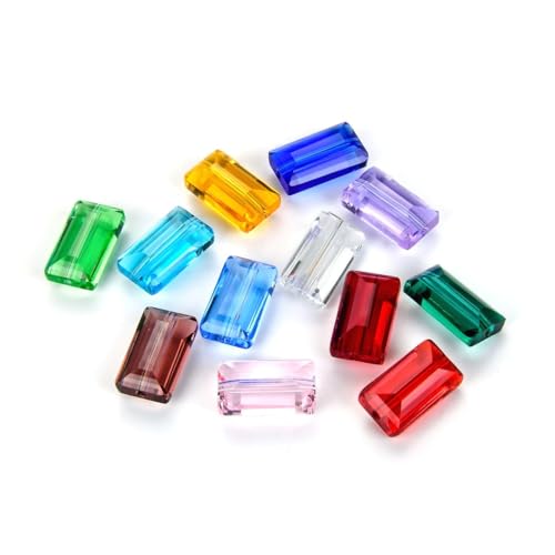 Adabele 50pcs Adabele Austrian 14mm Faceted Loose Rectangle Crystal Beads Dark Indigo Compatible with Swarovski Crystals Preciosa 5055 SSRT1420 - Image 4