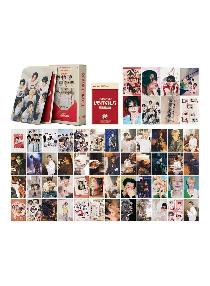 NIBEMINENT 55 Pcs Kpop Enhypen ROMANCE : UNTOLD Lomo Cards Card For Fans Collection Gifts - Image 1