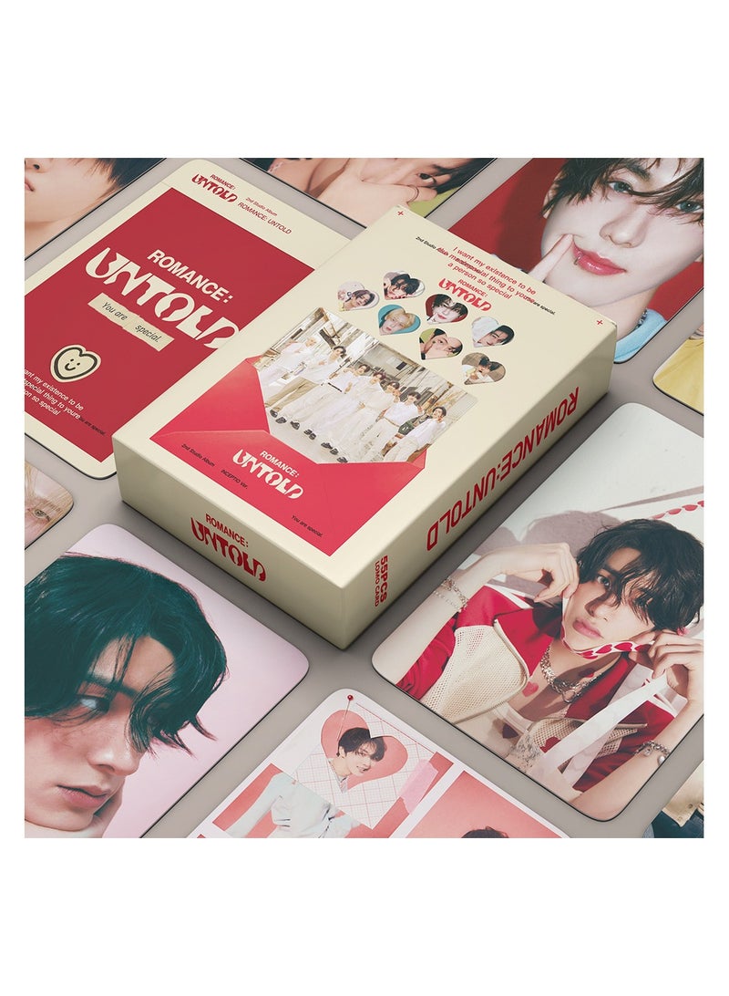 NIBEMINENT 55 Pcs Kpop Enhypen ROMANCE : UNTOLD Lomo Cards Card For Fans Collection Gifts - Image 2