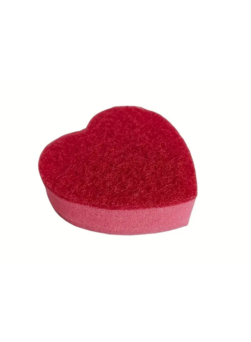 إلي  2 إسفنجة أطباق على شكل قلب - فرشاة متينة للمقالي والأواني والتنظيف متعدد الأغراض - Image 2