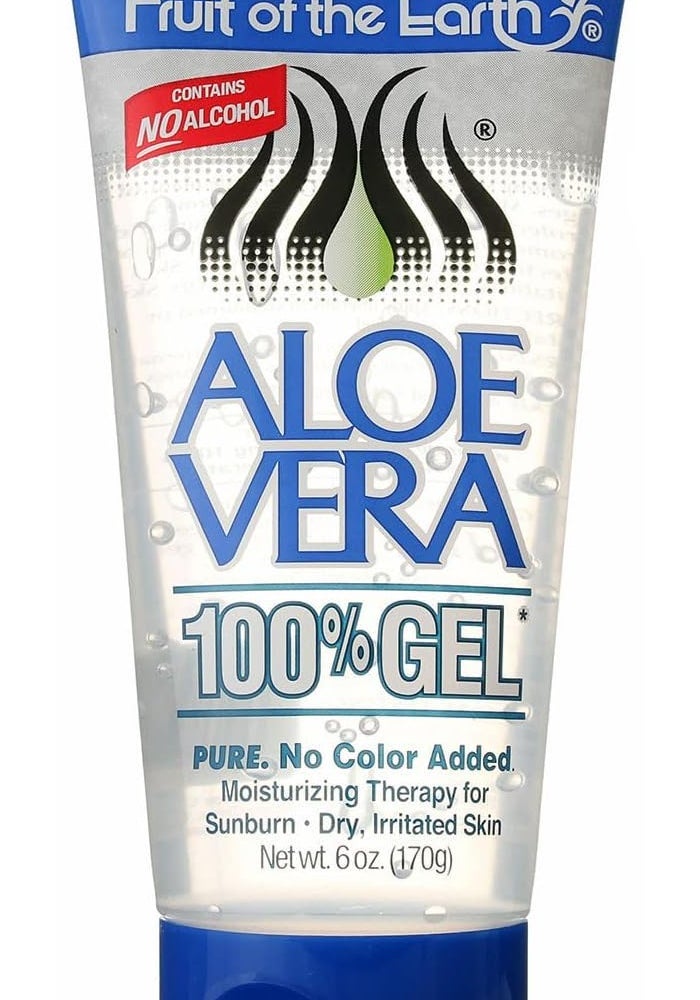 Fruit of the Earth Aloe Vera 100% Gel - 6 oz Tube (Pack of 2) for Sunburn and Irritated Skin - Image 1