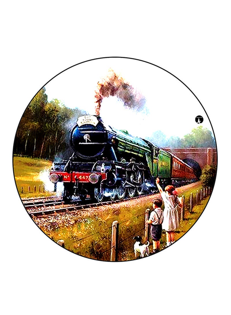 RKN Train Printed Large Round Pin Badge Multicolour - Image 2