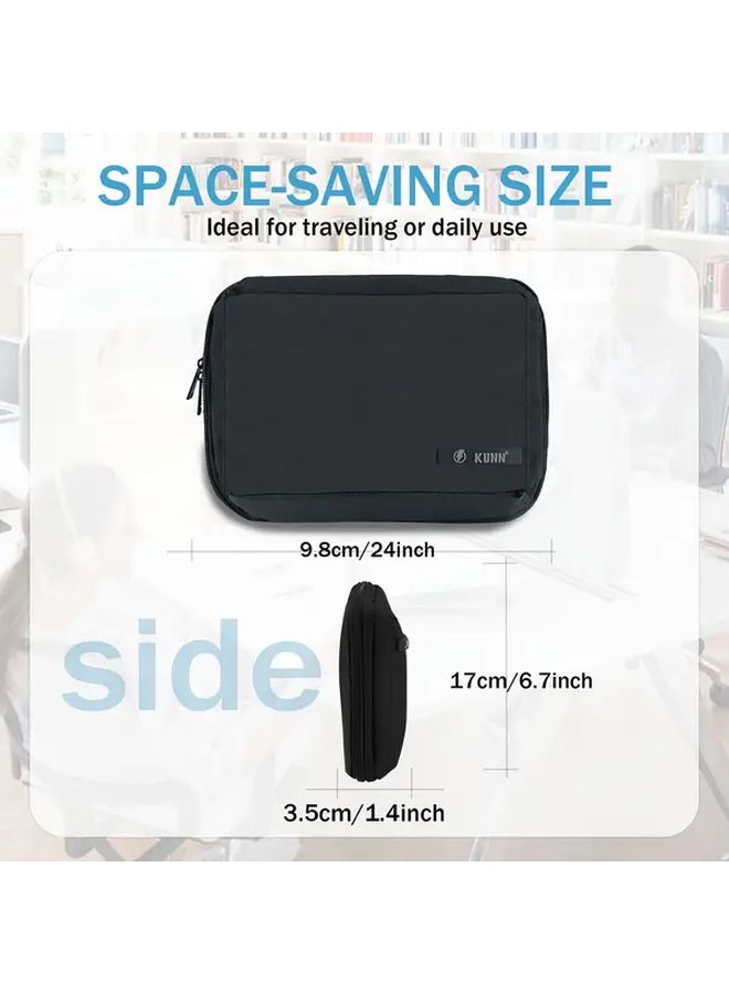 Black Electronics Travel Organizer Case For Cables Phone SD Card Accessories - Image 3