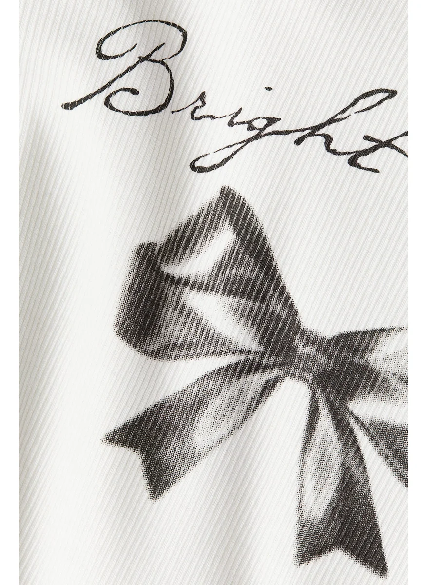 H&M Ribbed Cotton Top