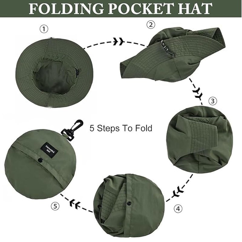 Handcuffs Caps for Men & Women Foldable Bucket Hat Lightweight, Quick-Drying, Waterproof Outdoor Sun Protection Hat with Portable Storage - Image 3