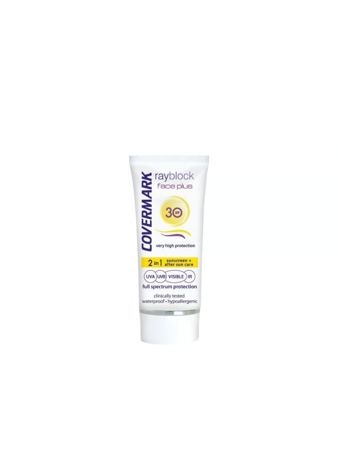 Covermark Rayblock Face Plus 2-In-1 Sunscreen Oily/Acneic SPF30 50ml - Image 1