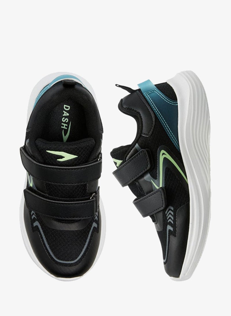 Dash Panelled Sports Shoes with Hook and Loop Closure - Image 3