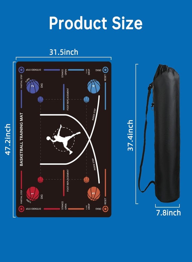 ZVD Portable Basketball Training Mat - Non-Slip Footwork Agility Mat for All Ages & Skill Levels, Durable Basketball Footwork Training Equipment to Improve Speed, Strength, Coordination - Image 4
