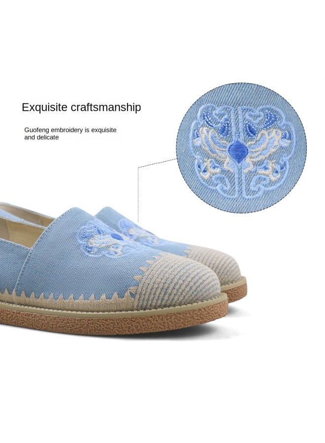 SAFIYA Saturday's Spring And Autumn Fashion New Chinese-style Fisherman Shoes For Women, Embroidered Slip-on Flats, Women's Commuter Shoes - Image 4